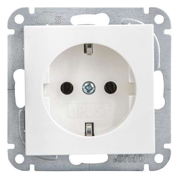 Opus 55 Wandcontactdoos RA polarwit Opus 55 Wandcontactdoos RA polarwit