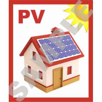 PV Sticker, Witte folie (PP) vinyl, Voor zonnepaneel installaties, 5x6cm
