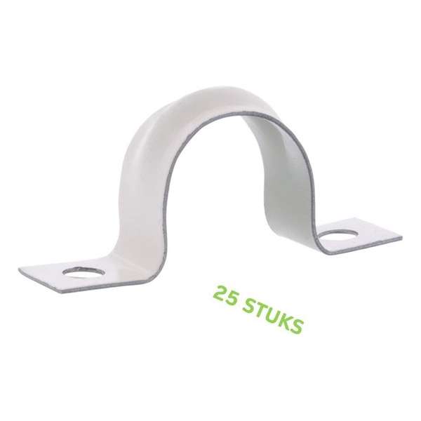 TQ4U buiszadel ijzer - 3/4" - 19mm - wit - 25 stuks TQ4U buiszadel ijzer - 3/4" - 19mm - wit - 25 stuks