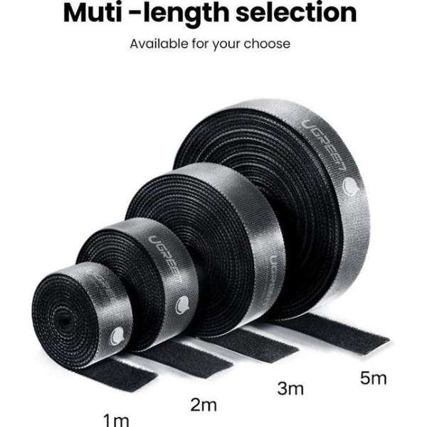 Ugreen Kabel Organiser 2 meter - Kabel management - Kabel Organizer - Klittenband - Kabelbinder - 15mm dikte Ugreen Kabel Organiser 2 meter - Kabel management - Kabel Organizer - Klittenband - Kabelbinder - 15mm dikte