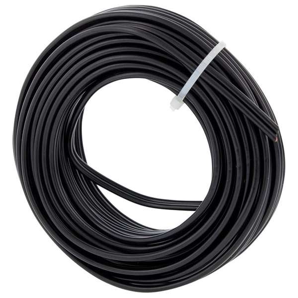 Tweelingsnoer – zwakstroom tot 42 volt – 2 x 0,75 mm² – 10 m – zwart Tweelingsnoer – zwakstroom tot 42 volt – 2 x 0,75 mm² – 10 m – zwart