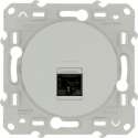 Schneider Electric Odace UTP stopcontact CAT5 Aluminium