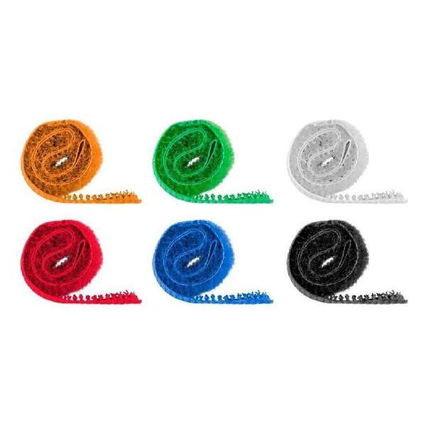 Klittenband kabelbinder - 17 centimeter - 6 kleuren Klittenband kabelbinder - 17 centimeter - 6 kleuren