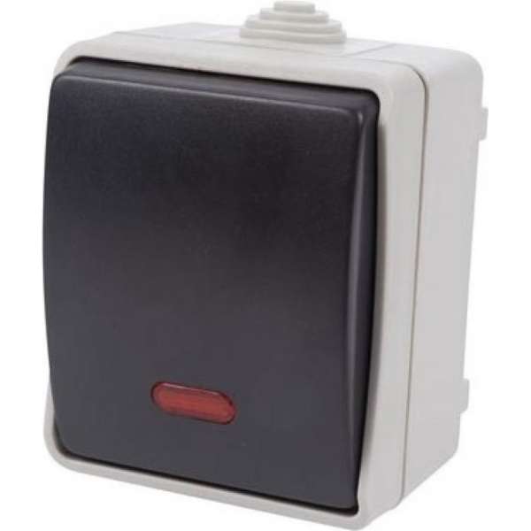 Schakelaar- spatwaterdicht (IP54) met Led - Schakelaar- spatwaterdicht (IP54) met Led -
