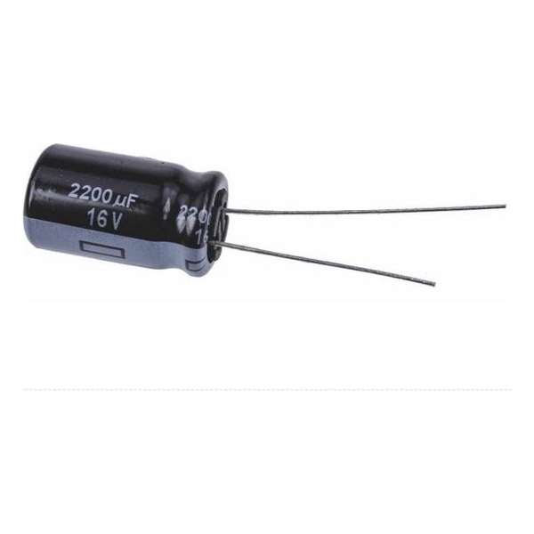 Condensator 22uF 16V 85˚C | 5x10mm | verpakt per 10 stuks Condensator 22uF 16V 85˚C | 5x10mm | verpakt per 10 stuks
