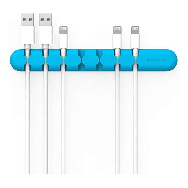 Cable Organizer Voor 7 Kabels Blauw - Kabel Wegwerking - Kabelklemmen - Cable Management - Bureau Cable Organizer Voor 7 Kabels Blauw - Kabel Wegwerking - Kabelklemmen - Cable Management - Bureau