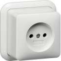 ✅ GIRA opbouw wandcontactdoos enkel zonder randaarde Zuiver wit (hagelwit) 047011 ✅PROLEDPARTNERS ®