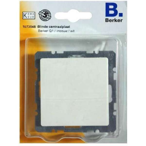 BERKER Q1 blinde centraalplaat, inbouw | WIT BERKER Q1 blinde centraalplaat, inbouw | WIT