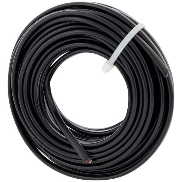 Huishoudsnoer – plat – belastbaar tot 1200W – 2 x 0.75 mm² – 10 m – zwart Huishoudsnoer – plat – belastbaar tot 1200W – 2 x 0.75 mm² – 10 m – zwart