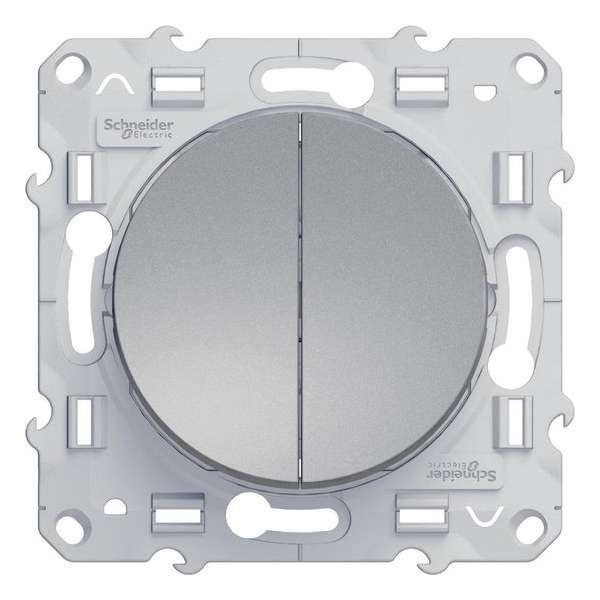 Serieschakelaar - Aluminium - Odace - Schneider Electric - S530211 Serieschakelaar - Aluminium - Odace - Schneider Electric - S530211