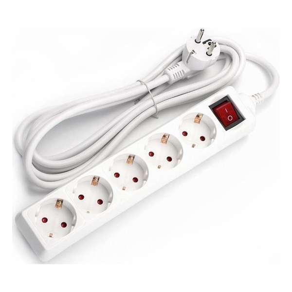 Verlengsnoer - Aigi Frutsi - 3680W - 5 Stopcontacten - 1.5 Meter - Wit | Nederland - BSE Verlengsnoer - Aigi Frutsi - 3680W - 5 Stopcontacten - 1.5 Meter - Wit | Nederland - BSE