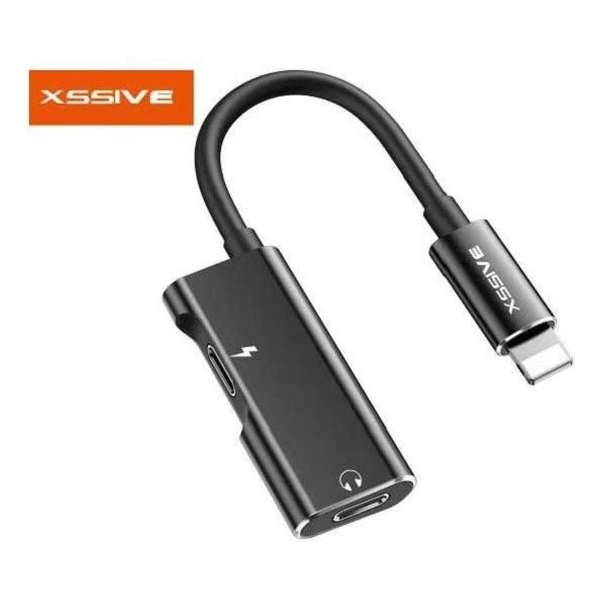 XSSIVE Lightning splitter adapter 2 in 1 Audio + Opladen – Wit - AUX - iphone XSSIVE Lightning splitter adapter 2 in 1 Audio + Opladen – Wit - AUX - iphone