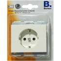 BERKER K1 stopcontact enkel randaarde, inbouw | WIT