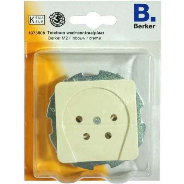 BERKER M2 telefoon wcd+centraalplaat, inbouw | CREME BERKER M2 telefoon wcd+centraalplaat, inbouw | CREME