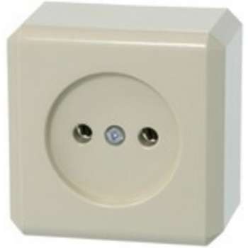 SCHNEIDER ELECTRIC Merten stopcontact 1-voudig, opbouw | CREME