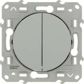 Schneider Electric Odace wissel-wisselschakelaar Aluminium