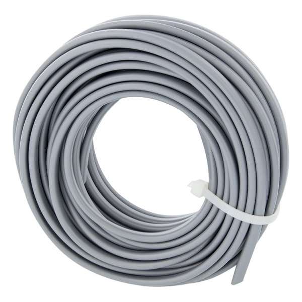 Huishoudsnoer – plat – belastbaar tot 1200W – 2 x 0.75 mm² – 10 m – zilver Huishoudsnoer – plat – belastbaar tot 1200W – 2 x 0.75 mm² – 10 m – zilver