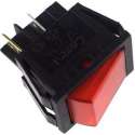 UNIVERSEEL - SCHAKELAAR  4 CONTACTEN ORANJE LAMP 26 X 21 MM -