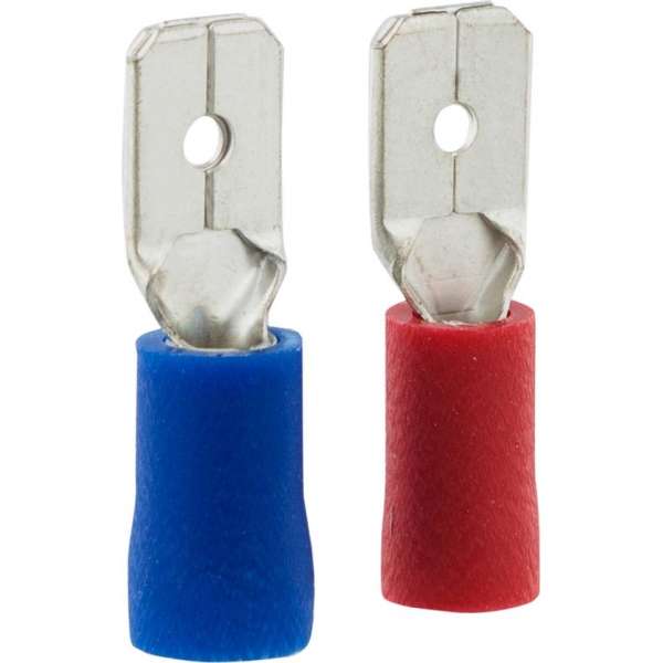 Q-Link kabelschoen – schuifstekker – rood – blauw Q-Link kabelschoen – schuifstekker – rood – blauw