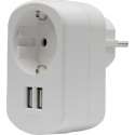 USB Adapter (2x USB) | Incl. Tussenstekker | USB Lader 2,4A  | Witte USB Stekker | Incl. Stopcontact