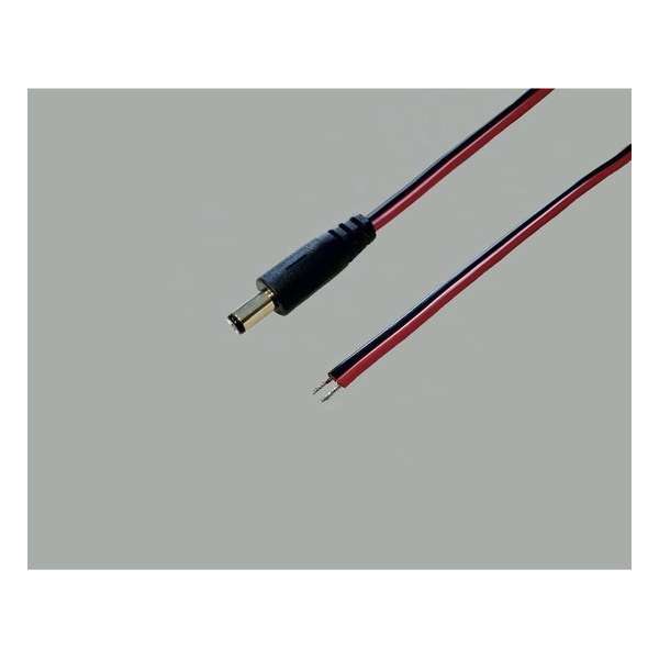BKL Kabel met rechte DC (m) connector - 5,5mm x 2,5mm - 2 meter BKL Kabel met rechte DC (m) connector - 5,5mm x 2,5mm - 2 meter