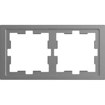 Afdekraam D-Life 2V - Kunststof RVS look - Systeem Design - Schneider Electric - MTN4020-6536