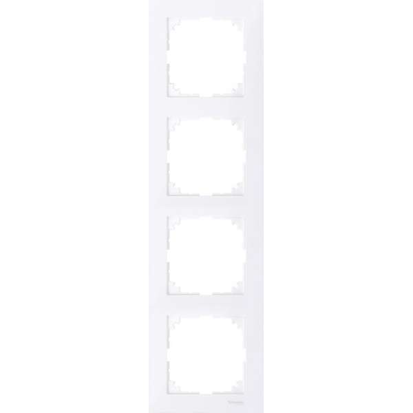 Merten System-M Pure afdekraam 4 voudig actief wit Merten System-M Pure afdekraam 4 voudig actief wit
