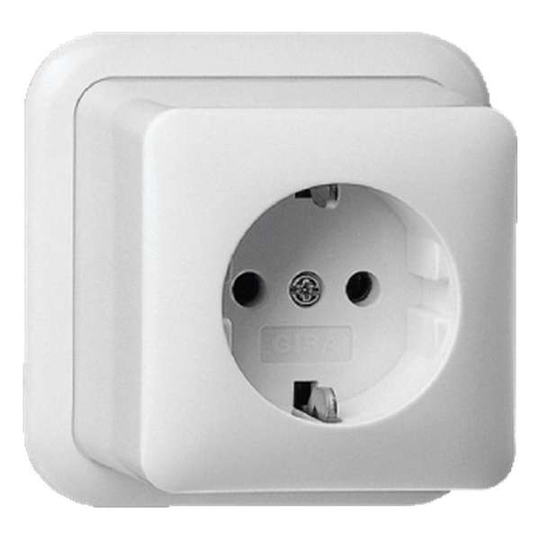 Gira opbouw stopcontact 1 voudig zuiver wit Gira opbouw stopcontact 1 voudig zuiver wit