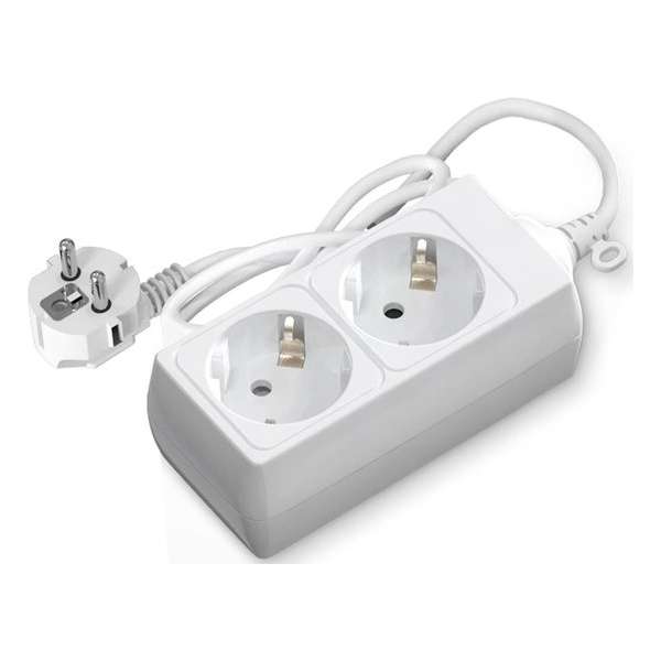 Verlengsnoer - Igory Synci - 3680W - 2 Stopcontacten - 1.5 Meter - Wit | Nederland Verlengsnoer - Igory Synci - 3680W - 2 Stopcontacten - 1.5 Meter - Wit | Nederland