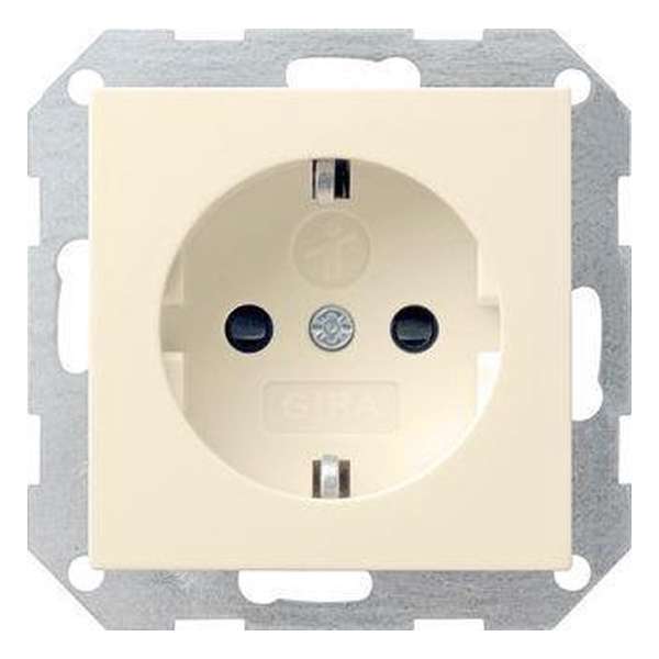 Gira Systeem 55 stopcontact (wcd) Crèmewit 275501 Gira Systeem 55 stopcontact (wcd) Crèmewit 275501