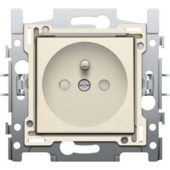 NIKO Original Cream inbouw stopcontact  - penaarde - enkelvoudig