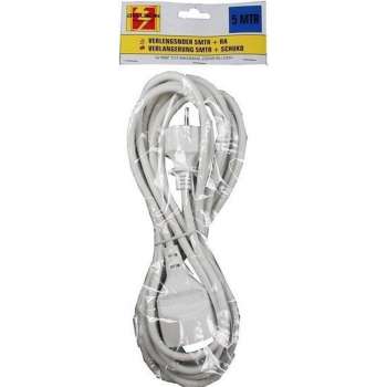 Verlengsnoer/kabel 5 meter voor binnen - randaarde