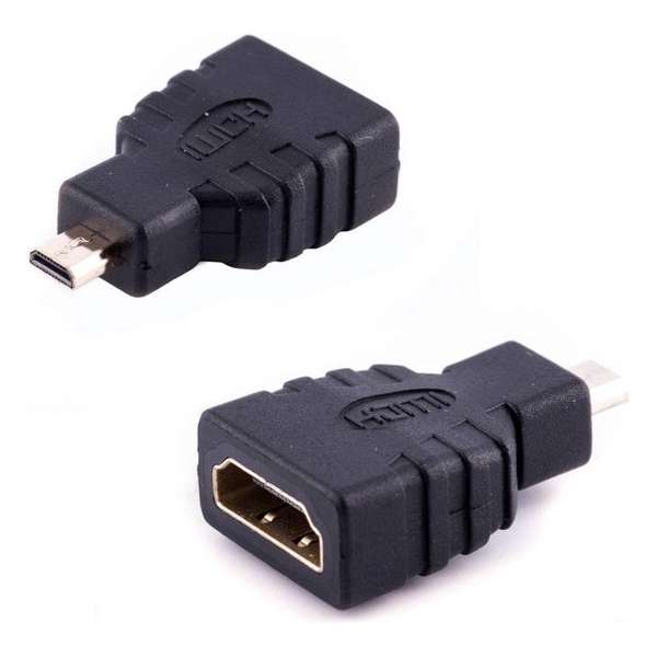 Verloopstekker micro HDMI (M) naar HDMI (F) Verloopstekker micro HDMI (M) naar HDMI (F)