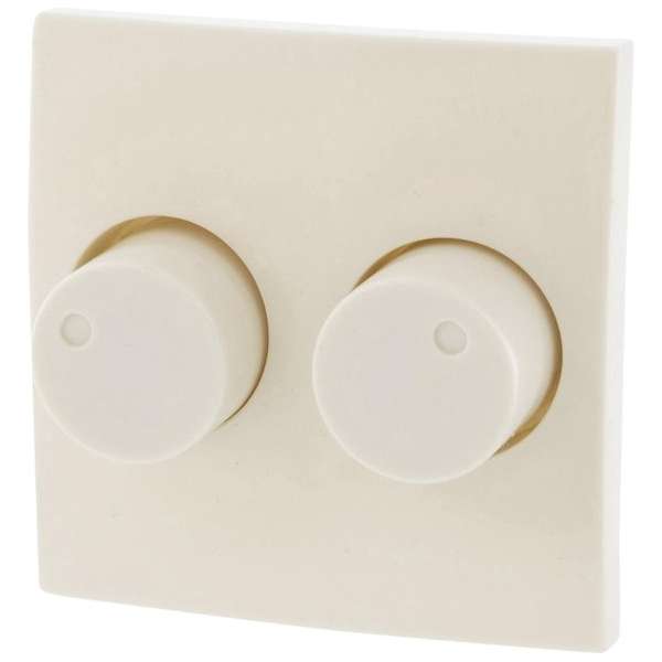 Berker S1 Centraalplaat Met Knop Duo Dimmer - Creme Berker S1 Centraalplaat Met Knop Duo Dimmer - Creme