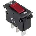 Schakelaar - rood - 250 volt - 10A - Met resetfunctie