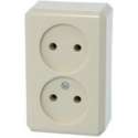 SCHNEIDER ELECTRIC Merten stopcontact 2-voudig, opbouw | CREME