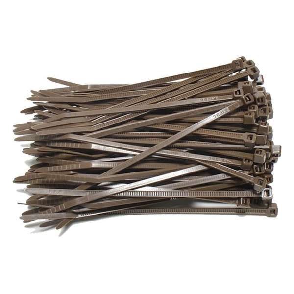 Kabelbinders 3,6 x 140 mm - bruin - zak 100 stuks - Tiewraps - Binders Kabelbinders 3,6 x 140 mm - bruin - zak 100 stuks - Tiewraps - Binders
