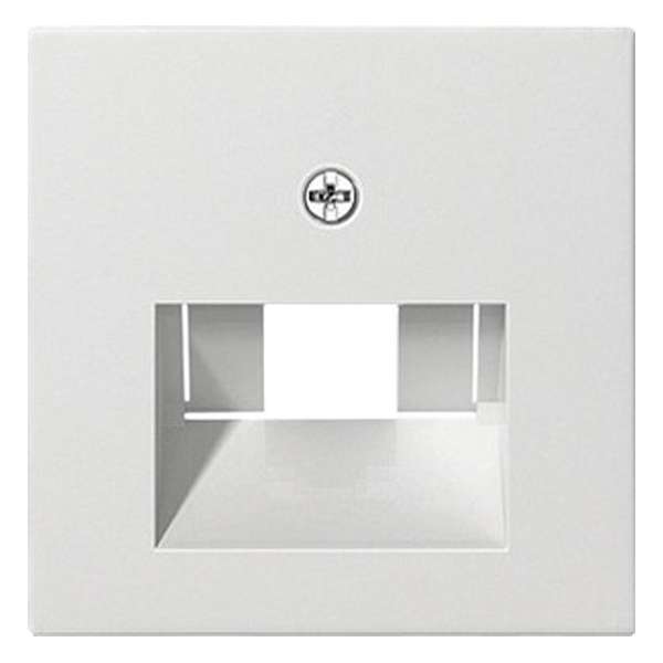 Gira System 55 centraalplaat – telefoon – data – 2 x 8–polig – polarwit Gira System 55 centraalplaat – telefoon – data – 2 x 8–polig – polarwit