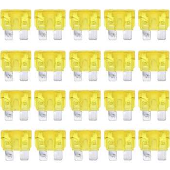 100 STKS Auto Mini Blade Fuse, DC 12V 20A (geel)