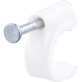 Kabelclip – rond – 10 mm – wit – 120 stuks