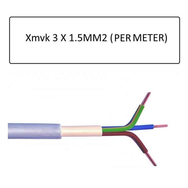 Bellson Stroomkabel Xmvk 3 X 1.5mm2 (Prijs per Meter) Bellson Stroomkabel Xmvk 3 X 1.5mm2 (Prijs per Meter)