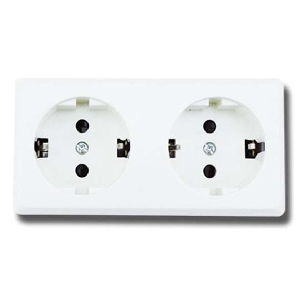 Wandcontactdoos - Aigi Kuta - Opbouw - 2-voudig - Randaarde - Wit - BES LED Wandcontactdoos - Aigi Kuta - Opbouw - 2-voudig - Randaarde - Wit - BES LED