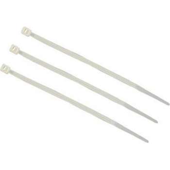 Kabelbinders - Tie-wraps - 100 mm lang x 2.5 mm breed - Wit - 100 stuks
