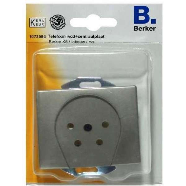 BERKER K5 telefoon wcd+centraalplaat, inbouw | RVS BERKER K5 telefoon wcd+centraalplaat, inbouw | RVS