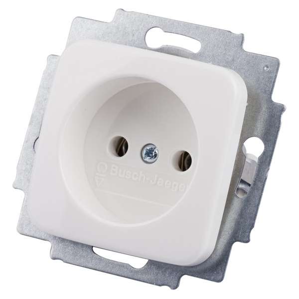 Wandcontactdoos SI enkelvoudig + centraalplaat inbouw wit Wandcontactdoos SI enkelvoudig + centraalplaat inbouw wit