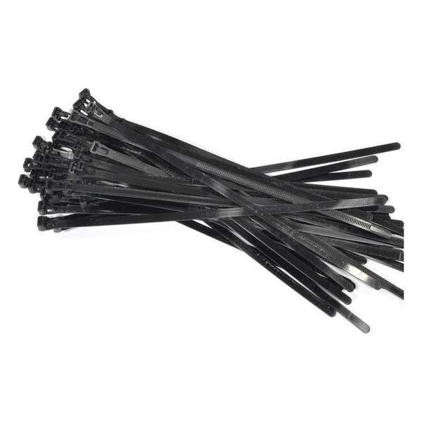 50x kabelbinders tie-wraps loskoppelbaar zwart - 7.6 x 300 mm - herbruikbare tie-ribs 50x kabelbinders tie-wraps loskoppelbaar zwart - 7.6 x 300 mm - herbruikbare tie-ribs