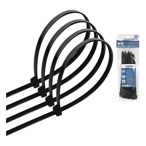 Tie Wraps - Tyrap - Igia Tie - 3.6x150mm - Zwart - 40 Stuks Tie Wraps - Tyrap - Igia Tie - 3.6x150mm - Zwart - 40 Stuks