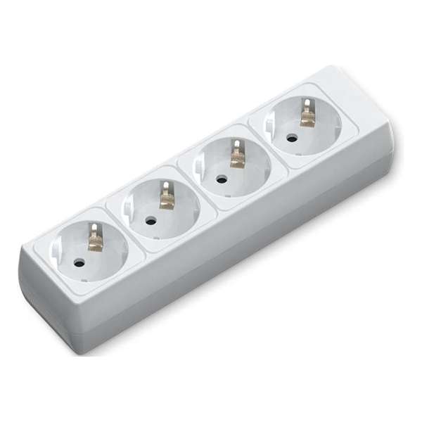 Verlengsnoer - Igna Bovun - 3680W - 4 Stopcontacten - Wit - Zonder Snoer/Kabel | Nederland Verlengsnoer - Igna Bovun - 3680W - 4 Stopcontacten - Wit - Zonder Snoer/Kabel | Nederland