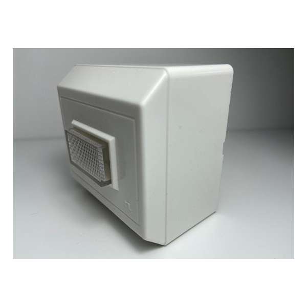 Opbouw Wisselschakelaar + Controlelamp - wit Opbouw Wisselschakelaar + Controlelamp - wit