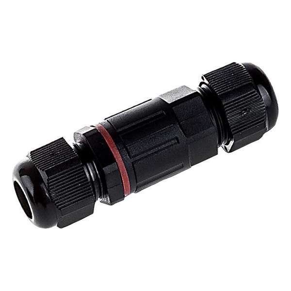Kabelverbinder - Vorin Haskon - Rechte Connector - Waterdicht IP68 - 3 Aderig - Mat Zwart Kabelverbinder - Vorin Haskon - Rechte Connector - Waterdicht IP68 - 3 Aderig - Mat Zwart